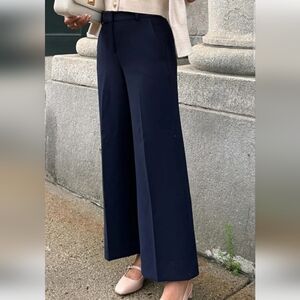 J. Crew Black Wide Leg Pants with Flared Silhouette